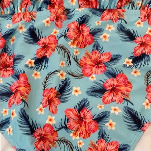 5 for $25 Tropical print halter one piece swim suit - Picture 3 of 4